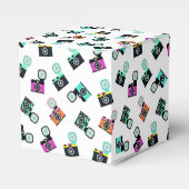 Kleurrijk patroon van Flash-camera Retro Bedankdoosjes (Voorkant Zijde)