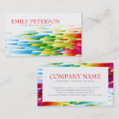 Kleurrijk patroon van geometrische vormen van Retr Visitekaartje (Voorkant / Achterkant)
