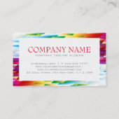 Kleurrijk patroon van geometrische vormen van Retr Visitekaartje (Achterkant)