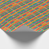 Kleurrijk patroon van helder gearrangeerde potlode cadeaupapier (Hoek)