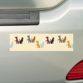 Kleurrijk patroon van katten en honden bumpersticker (Op auto)