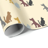 Kleurrijk patroon van katten en honden cadeaupapier (Rol Hoek)