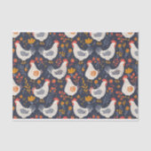  kleurrijk patroon van kippenillustraties tissuepapier (Voorkant)
