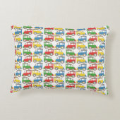 Kleurrijk patroon van kleine treinen accent kussen (Achterkant)