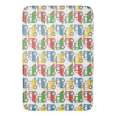 Kleurrijk patroon van kleine treinen badmat (Voorkant Verticaal)