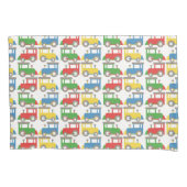 Kleurrijk patroon van kleine treinen kussensloop (Voorkant)