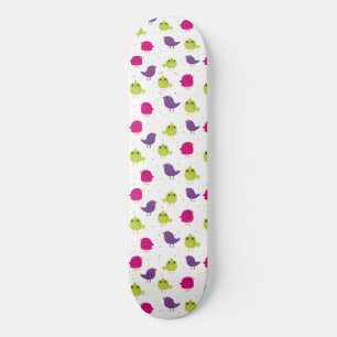 Kleurrijk Patroon van Lieve Vogels Persoonlijk Skateboard