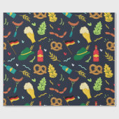 Kleurrijk patroon van Oktobersymbolen Cadeaupapier (Vlak)