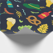 Kleurrijk patroon van Oktobersymbolen Cadeaupapier (Hoek)