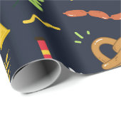 Kleurrijk patroon van Oktobersymbolen Cadeaupapier (Rol Hoek)