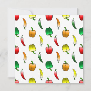 Kleurrijk patroon van paprika's kaart