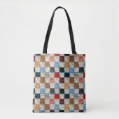 Kleurrijk patroon van patchwork-quilt tote bag (Voorkant)