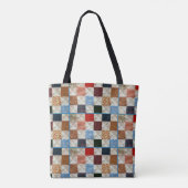 Kleurrijk patroon van patchwork-quilt tote bag (Achterkant)