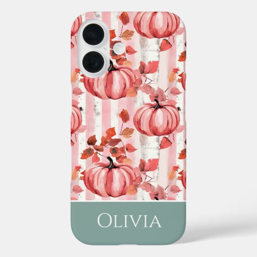 kleurrijk patroon van pompoen en bladeren Case-Mate iPhone case (Achterkant)