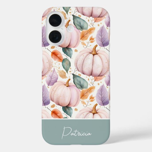 kleurrijk patroon van pompoen en bladeren Case-Mate iPhone case (Achterkant)