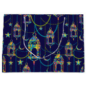 Kleurrijk patroon van ramadan-symbolen groot cadeauzakje (Voorkant)