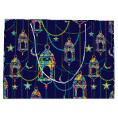 Kleurrijk patroon van ramadan-symbolen groot cadeauzakje (Achterkant)