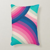 Kleurrijk patroon van regenboogcirkels | accent kussen (Voorkant(Verticaal))