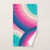 Kleurrijk patroon van regenboogcirkels | bad handdoek (Handdoek)