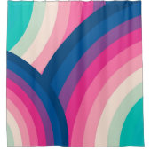 Kleurrijk patroon van regenboogcirkels | douchegordijn (Voorkant)