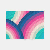 Kleurrijk patroon van regenboogcirkels | fleece deken (Voorkant (Horizontaal))