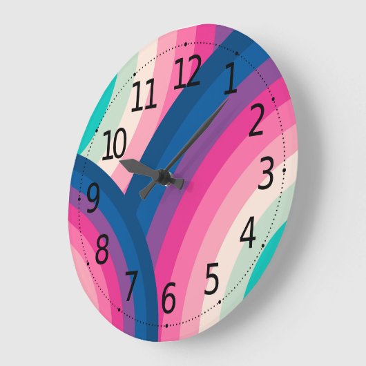 Kleurrijk patroon van regenboogcirkels | grote klok (Hoek)