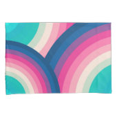 Kleurrijk patroon van regenboogcirkels | kussensloop (Voorkant-Rechts)