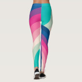 Kleurrijk patroon van regenboogcirkels | leggings (Achterkant)