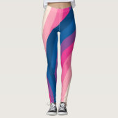 Kleurrijk patroon van regenboogcirkels | leggings (Voorkant)