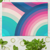 Kleurrijk patroon van regenboogcirkels | theedoek (Gevouwen)