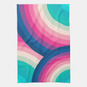 Kleurrijk patroon van regenboogcirkels | theedoek (Verticaal)