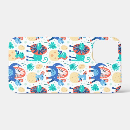 Kleurrijk patroon van schattige dinosaurussen Case-Mate iPhone case (Achterkant (horizontaal))