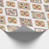 Kleurrijk patroon van siertegels cadeaupapier (Hoek)