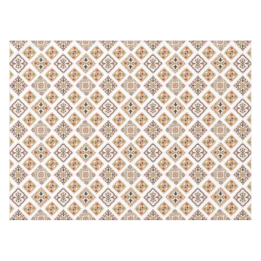 Kleurrijk patroon van siertegels tafelkleed (Voorkant (Horizontaal))