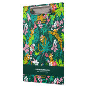 Kleurrijk patroon van tropische bloemen en dieren klembord (Links)