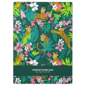 Kleurrijk patroon van tropische bloemen en dieren klembord (Achterkant)