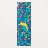 Kleurrijk patroon van tropische vogels en bloemen yogamat (Voorkant)
