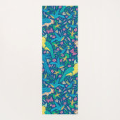 Kleurrijk patroon van tropische vogels en bloemen yogamat (Achterkant)