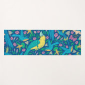Kleurrijk patroon van tropische vogels en bloemen yogamat (Voorkant (horizontaal))