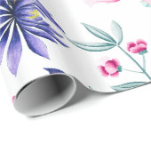 Kleurrijk patroon van tuinbloemen cadeaupapier (Rol Hoek)