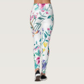 Kleurrijk patroon van tuinbloemen leggings (Achterkant)
