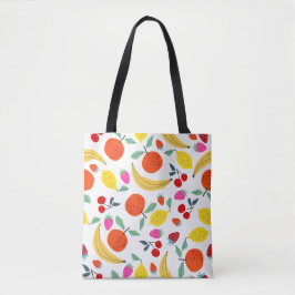 Kleurrijk Patroon van Verse Fruitmix Tote Bag