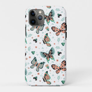 Kleurrijk patroon van vlinders en bloemen Case-Mate iPhone case