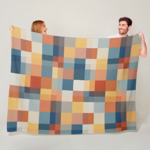 Kleurrijk patroon van willekeurige geometrische vo fleece deken