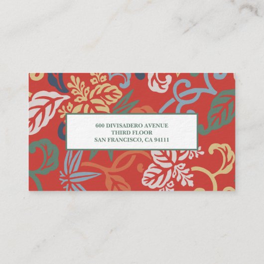 Kleurrijk  Patroon Visitekaartje (Achterkant)