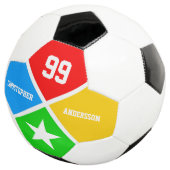 Kleurrijk patroon voetbal (Drie kwart)