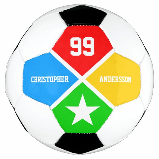 Kleurrijk patroon voetbal (Voorkant)