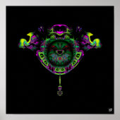 Kleurrijk patroon (vogel in een kikkernestkreeft) poster (Voorkant)