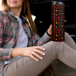 Kleurrijk patroonblad thermosbeker