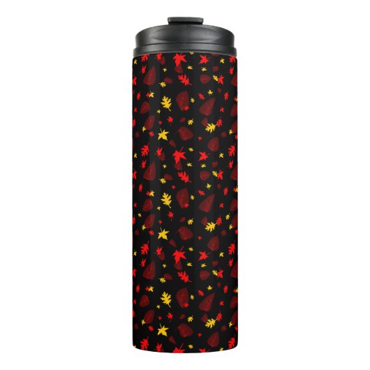 Kleurrijk patroonblad thermosbeker (Voorkant)